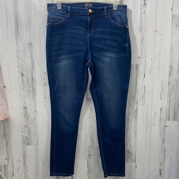 Justice Denim - 1020 Justice Dark Blue Girlfriend Skinny Jeans